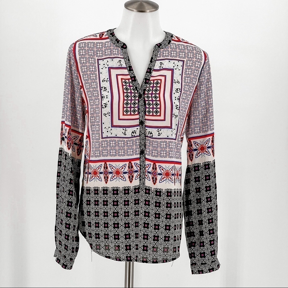 Stitchfix 41 Hawthorn Border Print Button Down Top - image 1